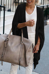 Abrigo informal irregular de punto holgado Chicindress